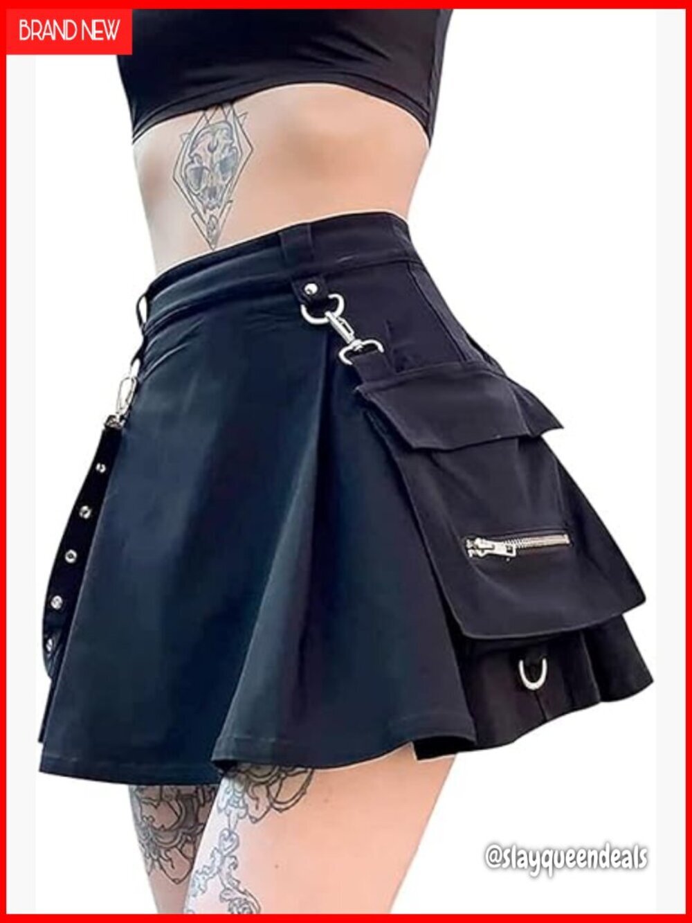 High Waist Pleated Mini Skirt Casual Polyester Plus Size Regular Fit